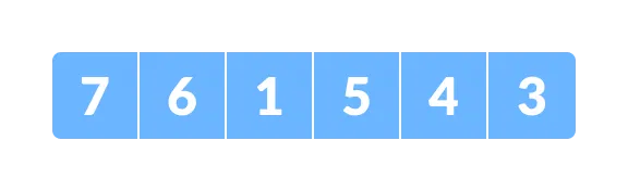 initiële array voor merge sort