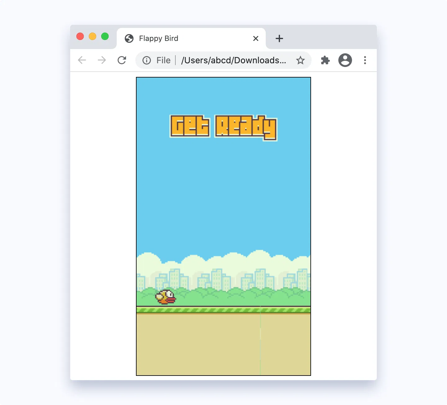 Example of a game created in JS