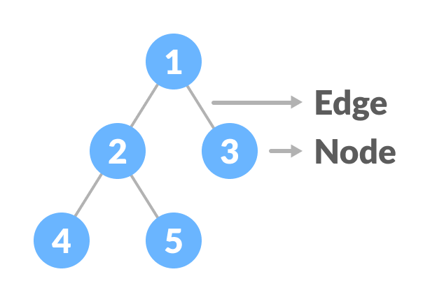 Nodes and edges of a tree